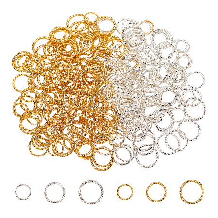Iron Jump Rings, Open Jump Rings, Twisted, Mixed Color, 300pcs/box