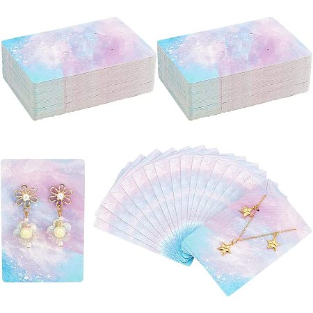 FINGERINSPIRE 120 Pcs Necklace Earring Display Cards Starry Sky Pattern Earring Cards for Selling 2.4x3.5 inch Colorful Jewelry Display Hanging Card for Earrings, Necklaces, Bracelets