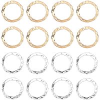 Pandahall Elite 100pcs 2 Colors 16mm Hoop Earring Circle Charms, Round Linking Rings Earring Beading Frames Connectors for Jewelry Making DIY Earring Necklace Crafts Supplies