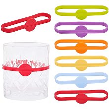 PH PandaHall 36pcs 6 Colors Drink Markers, Glass Cup Wine Strip Tag Marker Bottle Tag Marker for Beer Party Cocktail Glass Party