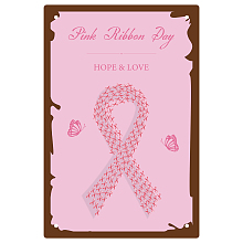 CREATCABIN Metal Tin Sign Pink Ribbon Day Hope Love Sign Inspirational Breast Cancer Awareness Poster Wall Decor For Room Door Office Room Indoor Outdoor 12 x 8 Inch