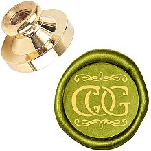 Pandahall Elite Wax Seal Stamp, 25mm Uppercase Letter COG Retro Brass Head Sealing Stamps, Removable Sealing Stamp for Wedding Envelopes Letter Card Invitations Bottle Decoration