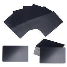 Nbeads Aluminium Blank Name Cards, for Laser Engraved  Custom Visiting Business Cards, Black, 86x54x0.4mm