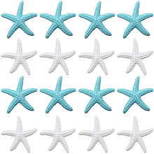 Gorgecraft 20Pcs 2 Colors Opaque Resin Cabochons, Starfish, Mixed Color, 41x44x7mm, 10pcs/color