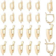 PandaHall Elite 24Pcs 18K Gold Earring Hooks Leverback Brass Hoop Earrings 2 Style Gold Earring Hooks Hoop Earring Findings Earring Clasps for Jewelry Making DIY Supplies Findings