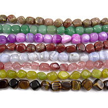 Honeyhandy Mixed Gemstone Strands, The beads about 7~9mm, hole: 1mm, 15.5 inch, 42~45pcs/strand