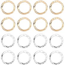 Pandahall Elite 100pcs 2 Colors 16mm Hoop Earring Circle Charms, Round Linking Rings Earring Beading Frames Connectors for Jewelry Making DIY Earring Necklace Crafts Supplies