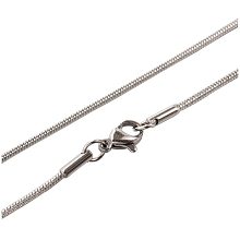 ARRICRAFT 10 Strands 1.5mm Stainless Steel Snake Chain Necklaces with Lobster Claw Clasps for Necklace Making, About 18"