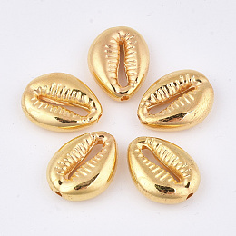 Honeyhandy CCB Plastic Beads, Cowrie Shell Shape, Golden, 18x13.5x5.5mm, Hole: 1.8mm, about 700pcs/500g