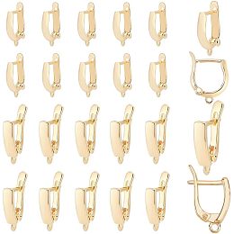 PandaHall Elite 24Pcs 18K Gold Earring Hooks Leverback Brass Hoop Earrings 2 Style Gold Earring Hooks Hoop Earring Findings Earring Clasps for Jewelry Making DIY Supplies Findings