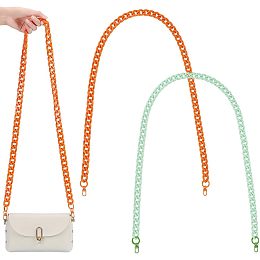 WADORN 2 Colors Acrylic Handbag Chain, 50 Inch Purse Handle Replacement Acrylic Shoulder Bag Chain Summer Bag Chain for Bag Handle Replacement Accessories