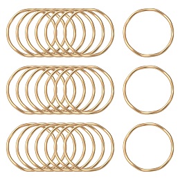 Honeyhandy Smooth Surface Alloy Linking Ring, Ring, Matte Gold Color, 28x2.5mm