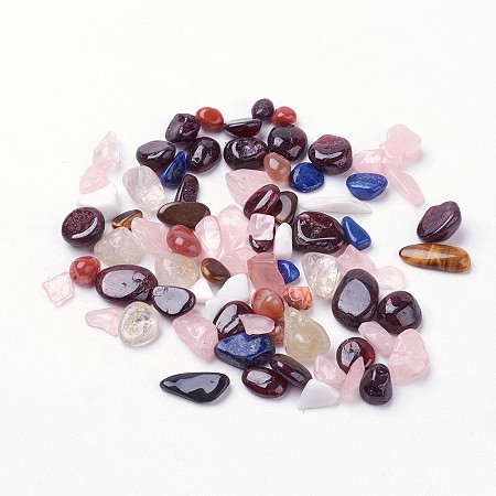 ARRICRAFT Mixed Stone Beads, Chip, No Hole/Undrilled, 6~11x5~9mm, about 1148pcs/500g