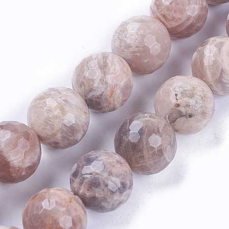Arricraft Natural Sunstone Beads Strands, Faceted, Round, 20mm, Hole: 1mm, about 19pcs/strand, 14.8 inches(37.6cm)