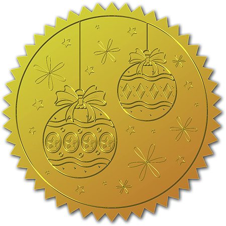 CRASPIRE 100pcs Gold Foil Certificate Seals Bow Embossed Gold Certificate Seals Light Bulb 2