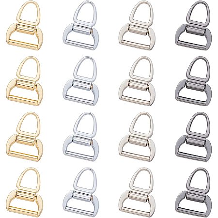 Wholesale BENECREAT 24Pcs 3 Size Alloy Replacement Zipper Pull Tabs 