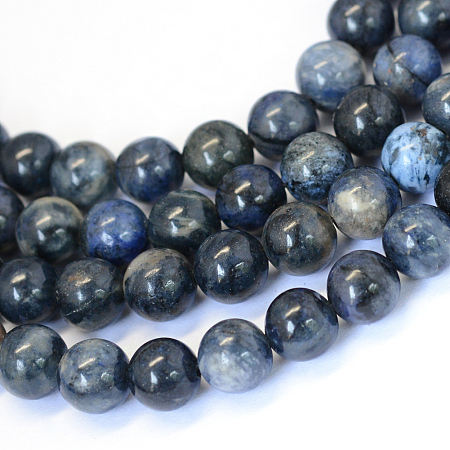 ARRICRAFT Natural Sodalite Round Bead Strands, 8~8.5mm, Hole: 1mm, about 47pcs/strand, 15.5 inches