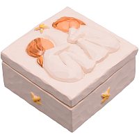 GORGECRAFT Friendship Sculpted Hand-Painted Keepsake Box Treasure Chest Boxes Jewelry Box Gift Collectibles Storage Container for Women Friends Crafts