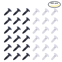 NBEADS 1 Box 600Pcs Mini Iron Brads, Black and White Round Metal Paper Fastener for Scrapbooking Crafts Making Stamping Photo Album and Paper Cards DIY