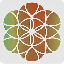 FINGERINSPIRE Flower of Life Stencil 12x12 Inch/30x30cm Painting Templates Wall Stencils Reusable DIY Art and Craft Stencils for Floor Tile Fabric Wood Decor