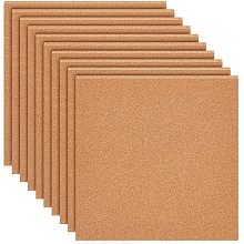 BENECREAT 8 Pack 12x12 Inch Cork Board 3mm Thick Cork Board Tiles Square Cork Tiles Coaster Cork Sheets Tiles for Bulletin Boards, Wall Decoration, DIY Crafts