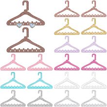 PandaHall Elite 20pcs Jewelry Hanger 10 Colors Earring Hanger With Glitter 8 Hole Clothes Hanger Shape Earring Holder Necklace Mini Hanger Rack Dangle Earring Hanging Organizer for Retail Show Personal