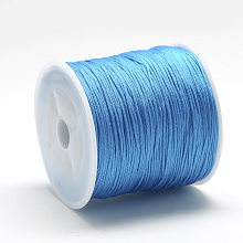 Honeyhandy Nylon Thread, Chinese Knotting Cord, Dodger Blue, 1mm, about 284.33 yards(260m)/roll