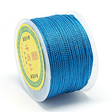 Honeyhandy Nylon Threads, Milan Cords/Twisted Cords, Dodger Blue, 1.5~2mm, about 54.68 yards(50m)/roll