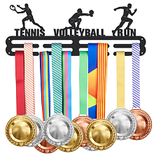 SUPERDANT Tennis Volleyball Running Medal Hanger Display Sports Medal Display Rack Wall Mount Ribbon Display Holder Rack Hanger Decor Iron Hooks for 40+ Awards Sports Wall Hanging Athlete Gifts