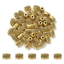 Honeyhandy Tibetan Style Alloy Beads, Cadmium Free & Lead Free, Column, Antique Golden, 7.5x5mm, Hole: 1.5mm