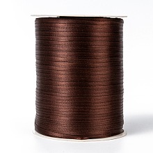 Honeyhandy Double Face Satin Ribbon, Polyester Ribbon, Saddle Brown, 1/8 inch(3mm) wide, about 880yards/roll(804.672m/roll)