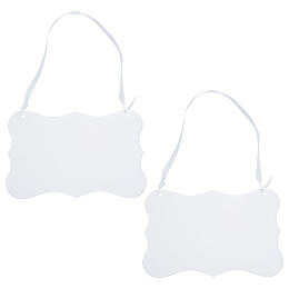 AHANDMAKER Acrylic Hanging Plate, with Satin Ribbon, Rectangle, Clear, 225x147x2mm, Hole: 5mm