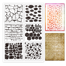 Custom PVC Plastic Clear Stamps, for DIY Scrapbooking, Photo Album Decorative, Cards Making, Mixed Shapes, 160x110x3mm