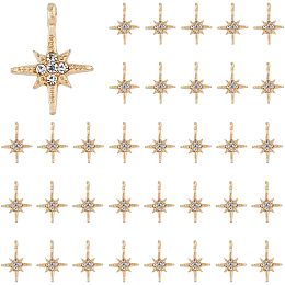 DICOSMETIC 50Pcs Rhinestone Hexagram Charms Alloy Six Point Star Pendants Light Gold Galaxy Charms Celestial Charms North Star Pendants Shiny Star Dangle Charms for DIY Jewelry Making