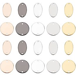 CHGCRAFT 40PCS Brass Round Pendants Flat Round Shape Blank Pendants Stamping for Earring Pendant Necklace Jewelry DIY Craft Making