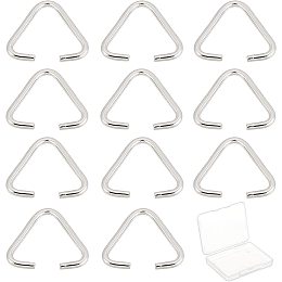 SUNNYCLUE 1 Box 100Pcs Stainless Steel Triangle Rings Iron Pinch Bails Pendant Hanger Connectors Pinch Bails Connectors for Decoration Jewelry Findings DIY Craft Accessories