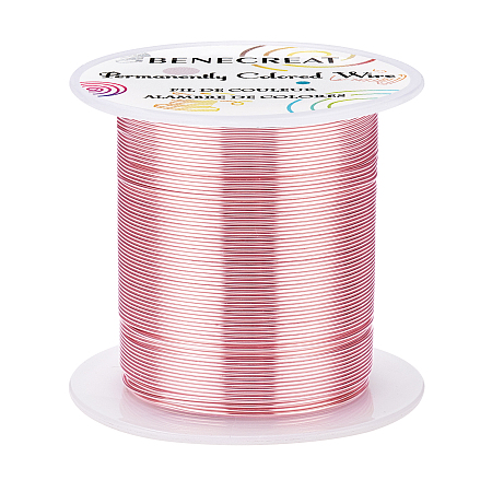 Copper Wire, for Wire Wrapped Jewelry Making, Rose Gold, 23 Gauge, 0.6mm; about 50m/roll