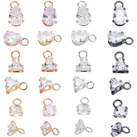 NBEADS Cubic Zirconia Charms for Jewelry Making DIY Crafts