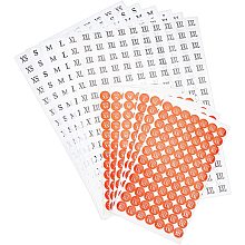 CHGCRAFT 60Sheets 12Styles Clothing Size Round Sticker Labels Adhesive Circle Labels for Apparel Clothing Shirts Mixed Color