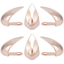 GORGECRAFT 4 Pairs Metal Shoes Pointed Protector Light Gold Women Shoe Toe Head Round Hollow High Heel Tip Pointed Cap Cover Shoe Decoration Charms for High Heel Shoes Protection Repair