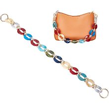 WADORN 21.85 Inch Resin Purse Chain Handles Replacement, Acrylic Handbag Chain Straps Detachable Clutches Handle with Spring Gate Rings for Crossbody Shoulder Bag Decorations Making Chain