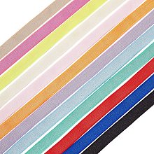 BENECREAT 26Yard 12 Colors Plush Bra Elastic Strap Polyester Satin Elastic Band Trim, 3/8 Inch Elastic Ribbon for Sewing Bra Straps Lingerie, Shoulder Strap Making