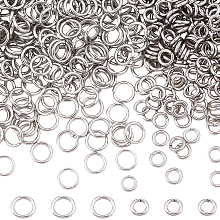 SUNNYCLUE 1 Box 1100Pcs Open Jump Rings Stainless Steel O Rings Connectors Linking Ring Jump Rings Bulk for Jewelry Making Chainmail Ring Earrings Bracelets Necklace Supplies DIY Craft 3mm 4mm