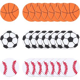 CHGCRAFT 200Pcs 4 Style 6.3cm 3cm Self-Adhesive Football Stickers Baseball Stickers Soccer Stickers Volleyball Stickers Sheet Mixed Sports Balls Stickers for Decals Sport Theme Scrapbooks Cards