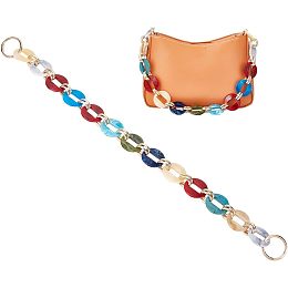 WADORN 21.85 Inch Resin Purse Chain Handles Replacement, Acrylic Handbag Chain Straps Detachable Clutches Handle with Spring Gate Rings for Crossbody Shoulder Bag Decorations Making Chain