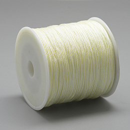 Honeyhandy Nylon Thread, Chinese Knotting Cord, Beige, 0.8mm, about 109.36 yards(100m)/roll