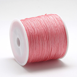 Honeyhandy Nylon Thread, Chinese Knotting Cord, Light Salmon, 0.8mm, about 109.36 yards(100m)/roll