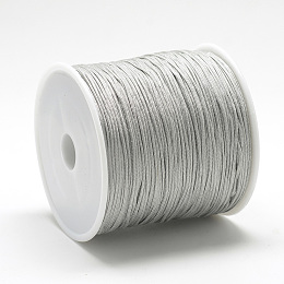 Honeyhandy Nylon Thread, Chinese Knotting Cord, Light Grey, 0.8mm, about 109.36 yards(100m)/roll