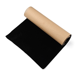 Honeyhandy Adhesive Velvet Flocking Liner, for Jewelry Drawer Craft Fabric Peel Stick, Black, 22~23x0.1cm, 80~90cm/roll