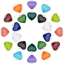 DICOSMETIC 44Pcs 11 Colors Stainless Steel Heart Shape Enamel Charms Colorful Metal Heart Charms Mini Heart Beads Enamel Charms for Bracelet Necklace Jewelry Making，Hole：1.5mm